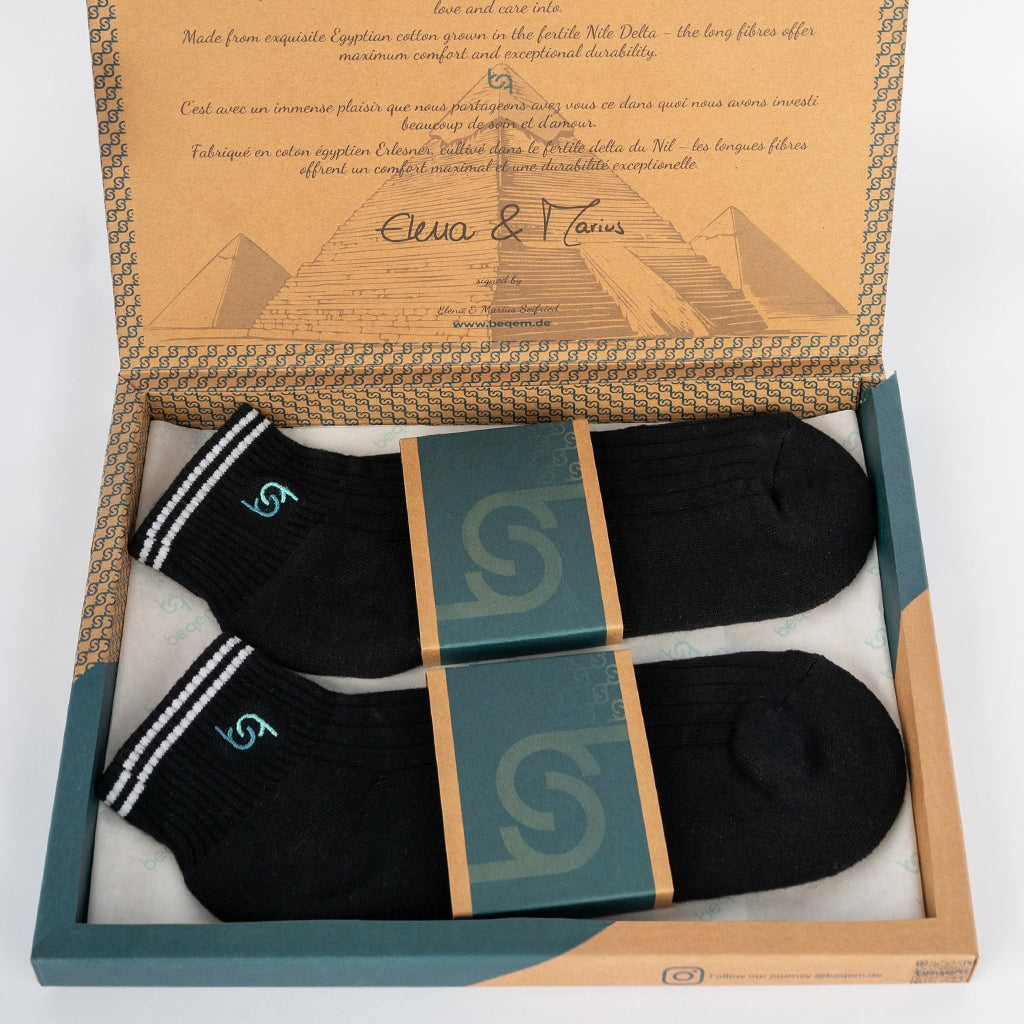 Mittelhohe Retro-Sportsocken Herren, gepolstert