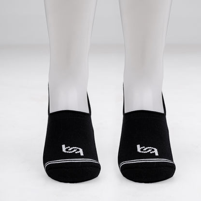 Beqem Sneaker-Socken aus ägyptischer Baumwolle – schwarz, atmungsaktiv, rutschfest. Hochwertige & bequeme Baumwollsocken.