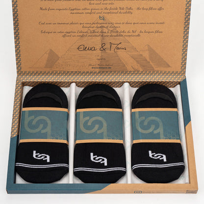 BSSEI1SB0203001, BSSEI1MB0203001, BSSEI1LB0203001, Beqem Füßling-Socken aus ägyptischer Baumwolle – schwarz, langlebig, ultraweich und atmungsaktiv für maximalen Komfort.