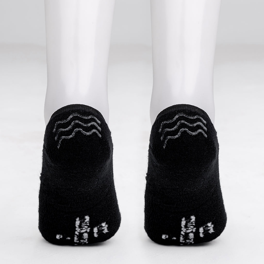 Beqem Füßling-Socken aus ägyptischer Baumwolle – schwarz, rutschfeste Ferse, ultraweich, langlebig und atmungsaktiv für maximalen Komfort.