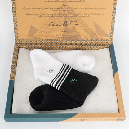 Mittelhohe Retro-Sportsocken Herren, gepolstert