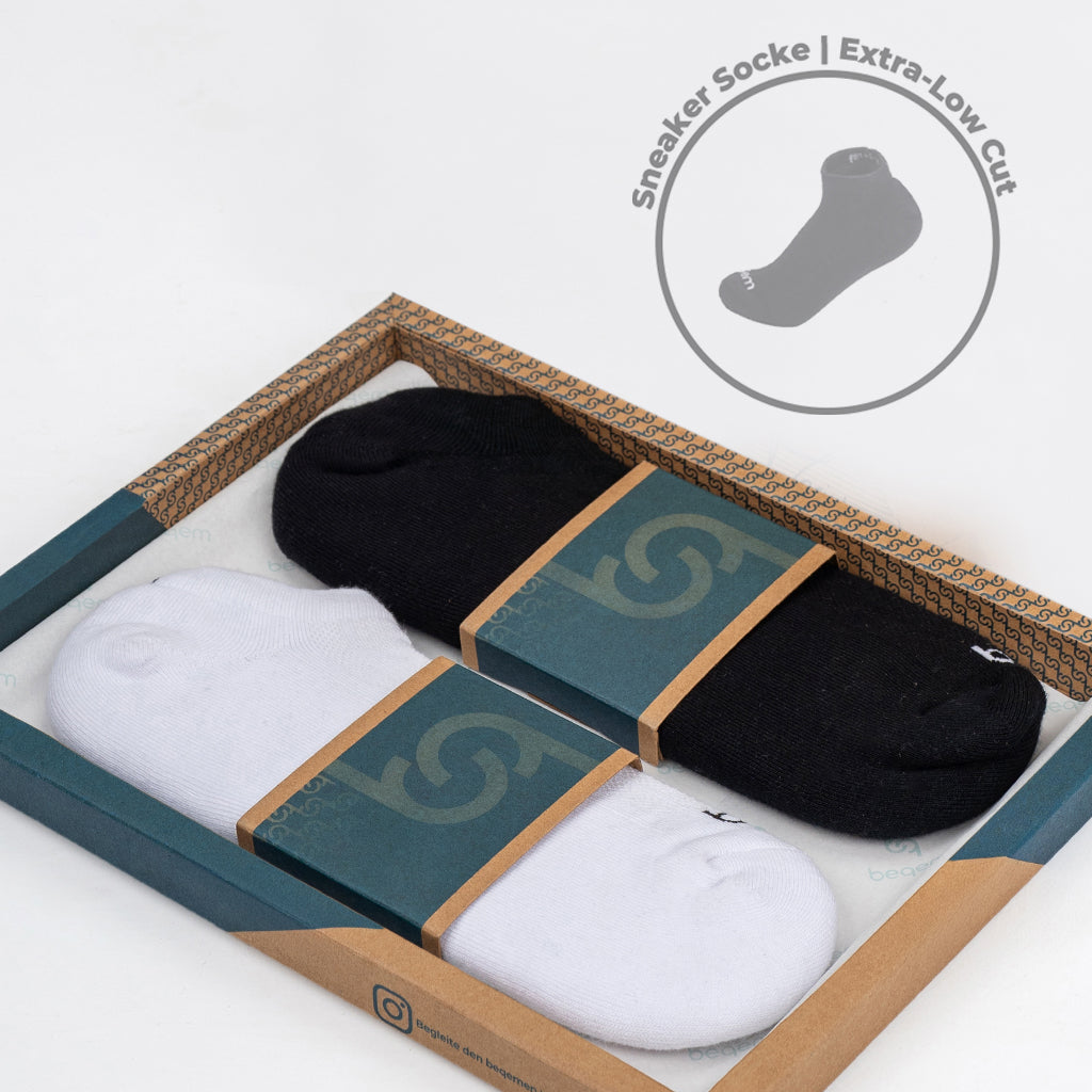 Beqem Sneaker-Socken aus ägyptischer Baumwolle – extra-low cut, atmungsaktiv & weich. Bio-Baumwolle für maximalen Komfort.