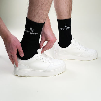 Hohe Sportsocken für Herren, stoßdämpfend gepolstert