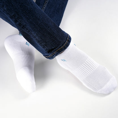 Beqem Sneaker-Socken aus ägyptischer Baumwolle – weiß, atmungsaktiv & bequem. Perfekte Passform & langlebige Qualität