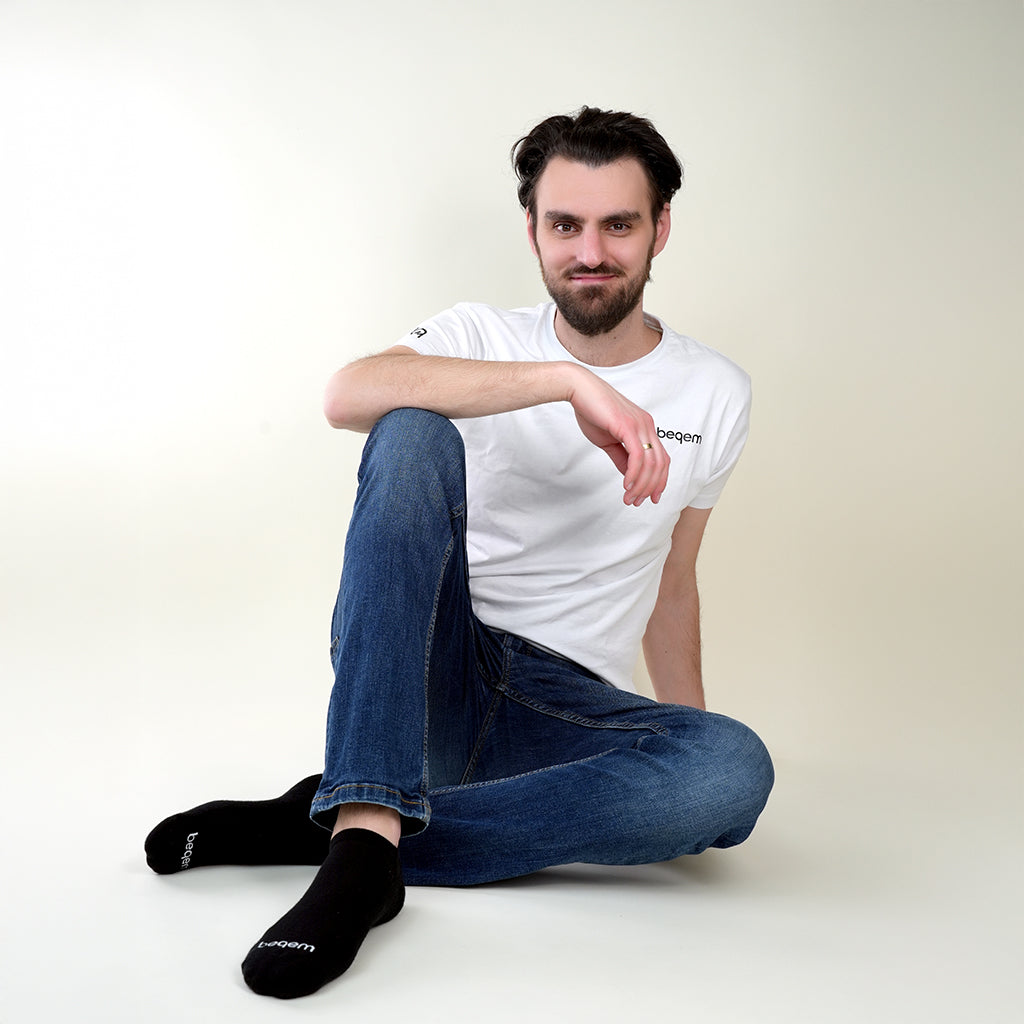 Beqem Sneaker-Socken aus ägyptischer Baumwolle – ultraweich, atmungsaktiv & langlebig. Perfekter Tragekomfort für Herren.