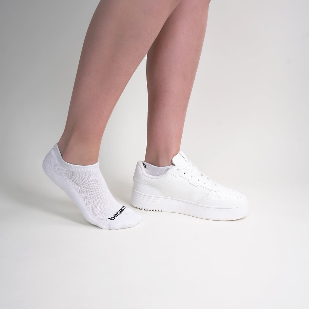 BSSES1SW0102001, BSSES1MW0102001, BSSES1LW0102001,  Beqem Sneaker-Socken aus ägyptischer Baumwolle – atmungsaktiv, langlebig & weich. Perfekt für Damen, ideal für Sneaker.