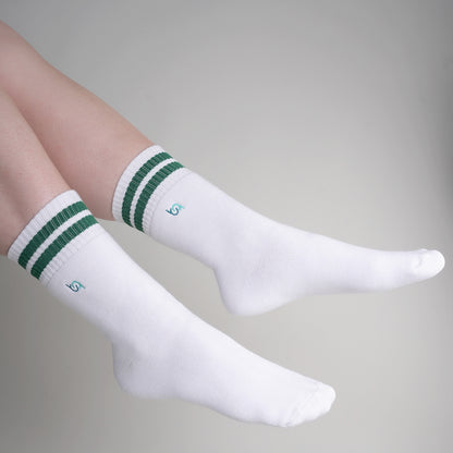 Kuschel-Socken für Damen mit Streifen, voll gepolstert