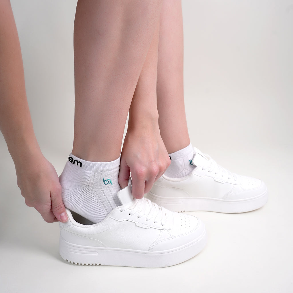 Klassische Sneaker-Socken für Damen, gepolstert