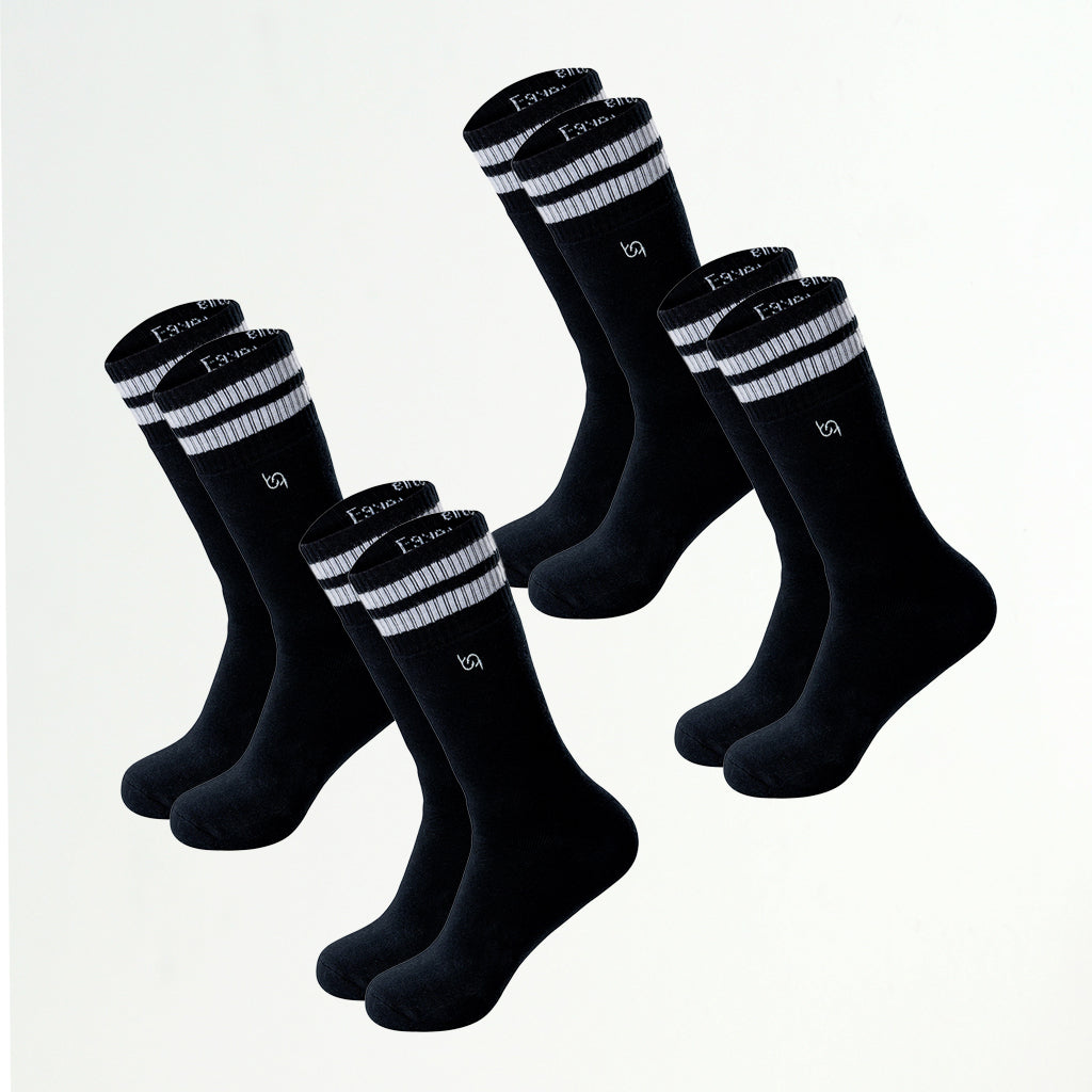 Herren Komfortsocken mit Streifen, voll gepolstert