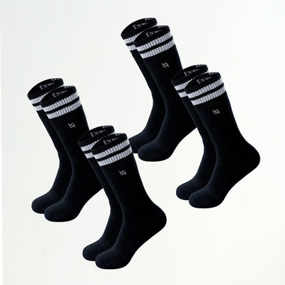 Herren Komfortsocken mit Streifen, voll gepolstert