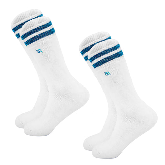 Kuschel-Socken für Damen mit Streifen, voll gepolstert