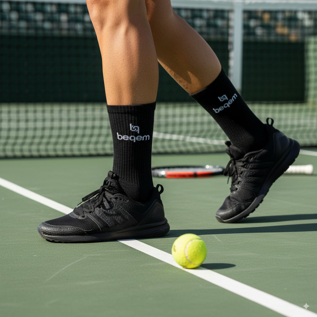 Hohe Damen-Sportsocken, stoßdämpfend gepolstert