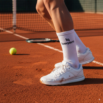 Hohe Sportsocken für Herren, stoßdämpfend gepolstert