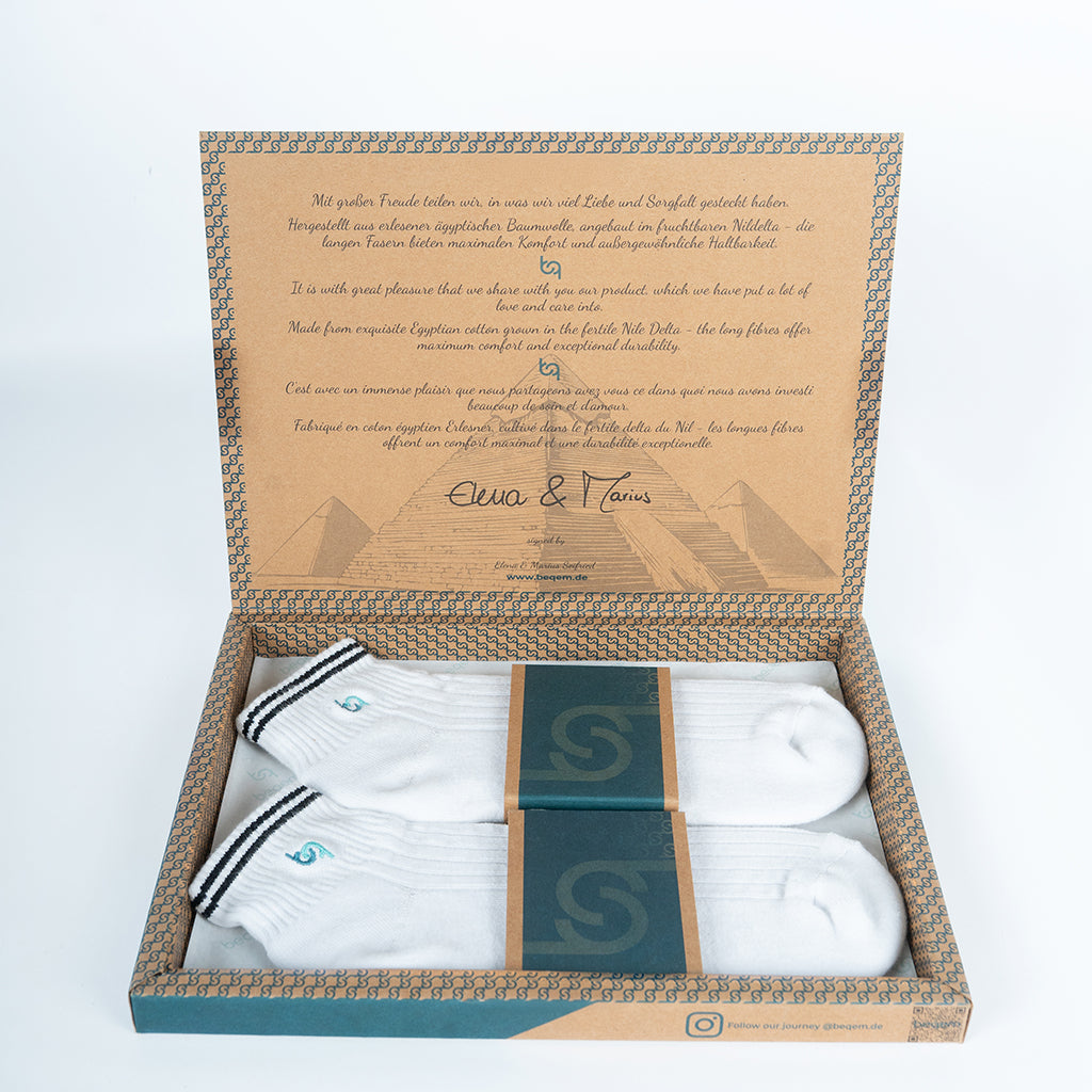 Mittelhohe Retro-Sportsocken Herren, gepolstert