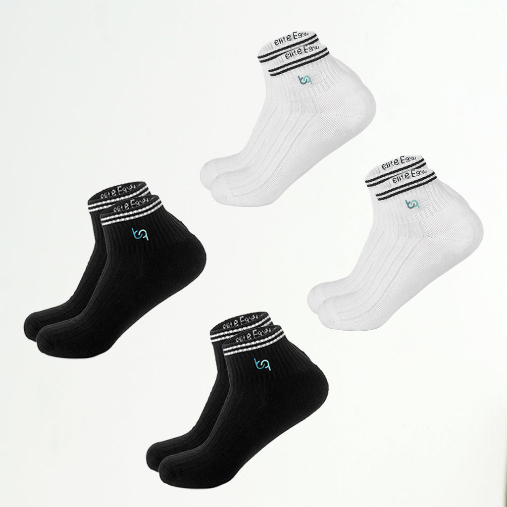 Mittelhohe Retro-Sportsocken Herren, gepolstert