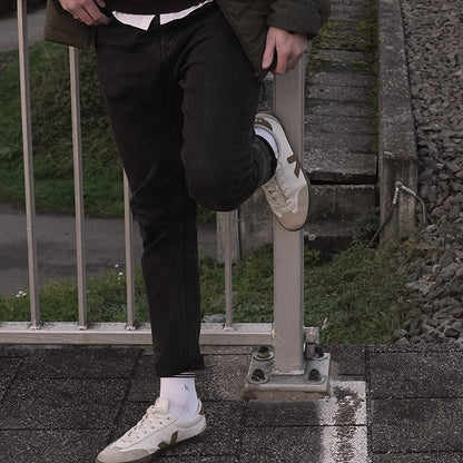 Mittelhohe Retro-Sportsocken Herren, gepolstert