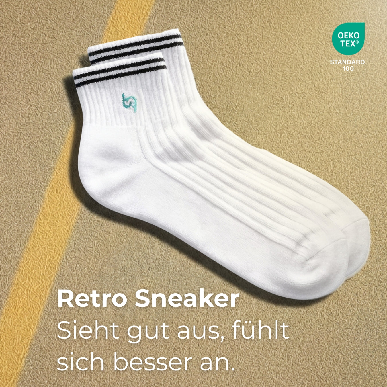 Mittelhohe Retro-Sportsocken Herren