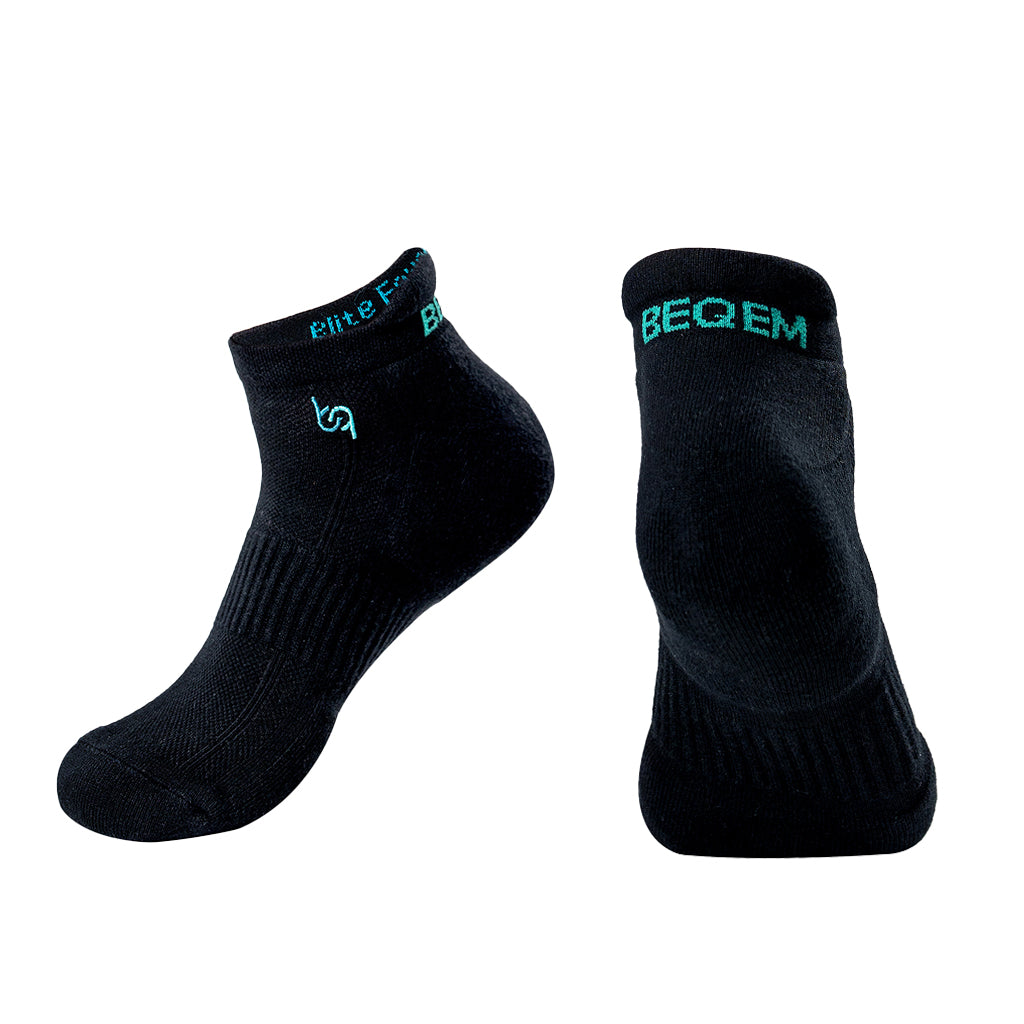 Beqem Sneaker-Socken aus ägyptischer Baumwolle – schwarz, weich & atmungsaktiv. Perfekte Passform & höchste Qualität