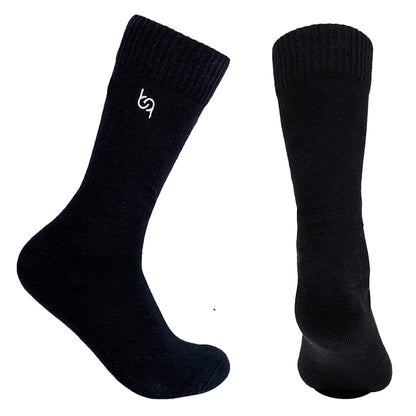 Beqem schwarze Crew-Socken aus feiner ägyptischer Giza-Baumwolle – weich, atmungsaktiv & langlebig. Premium-Socken mit höchster Qualität.