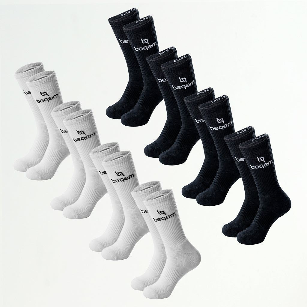 Hohe Damen-Sportsocken, stoßdämpfend gepolstert