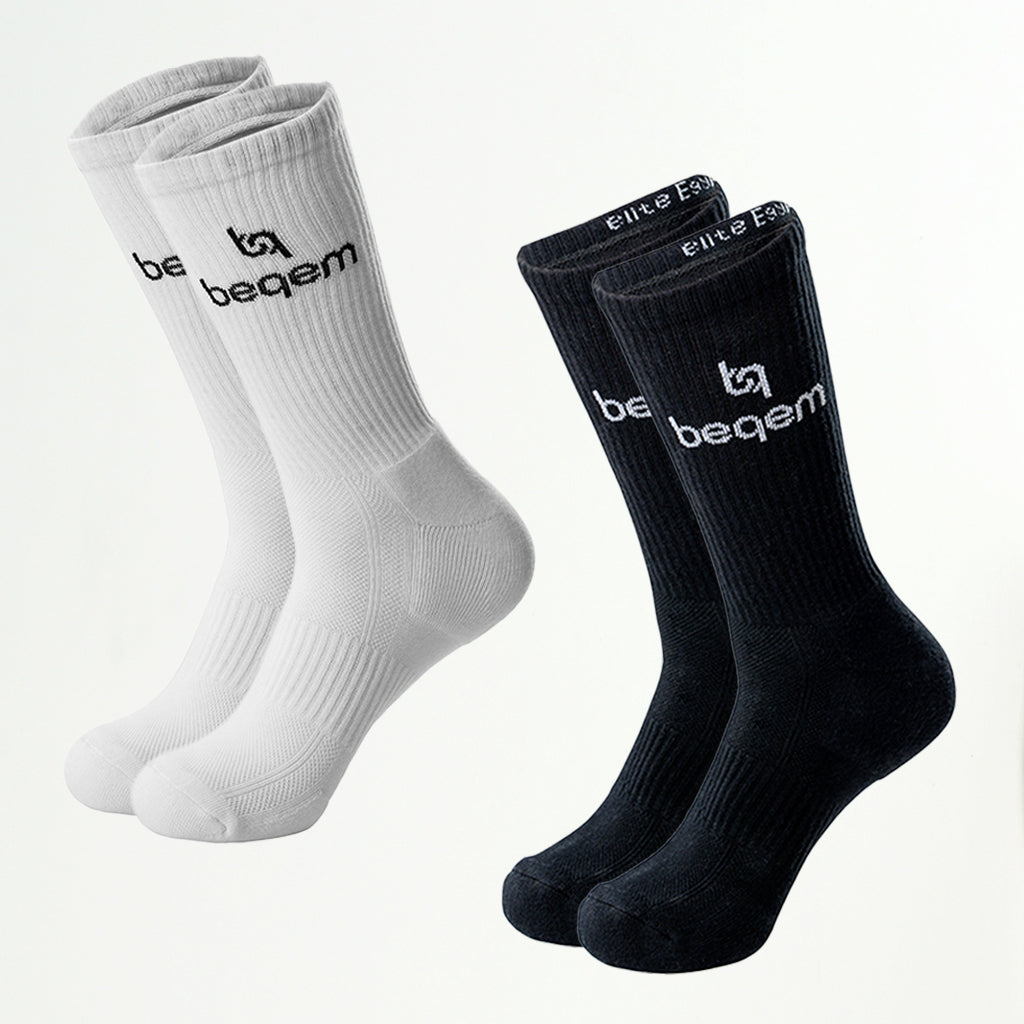 Hohe Sportsocken für Herren, stoßdämpfend gepolstert