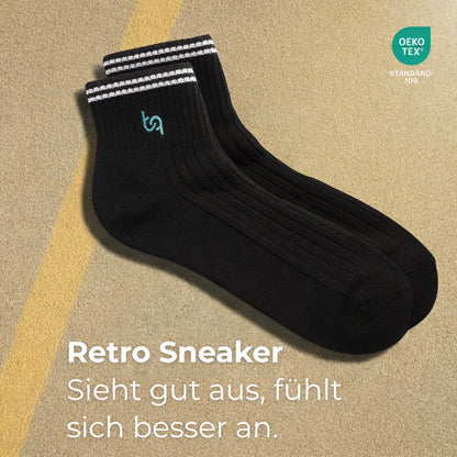 Mittelhohe Retro-Sportsocken Damen